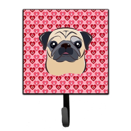 Jensendistributionservices Fawn Pug Hearts Leash or Key Holder MI1715351